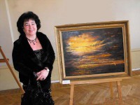 Alīna Ļitviņenko gleznu izstādē